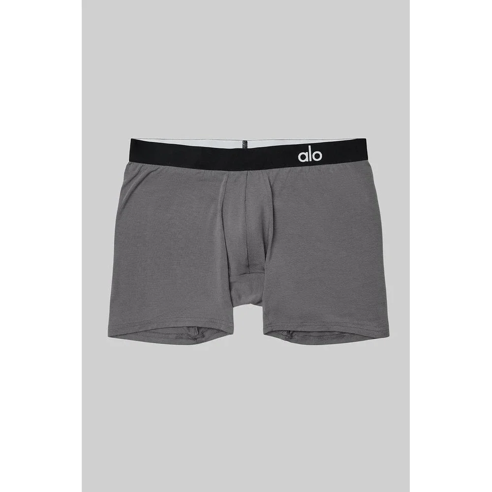 Alo Yoga Day and Night Boxer Brief Grey Medium New With Tags